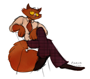 4_fingers accessory anthro bottomwear calm chair clothed clothed_anthro clothed_male clothing eyebrows fingers fur furniture hair legwear long_fur long_hair looking_at_viewer male mature_anthro mature_male necktie on_chair orange_body orange_eyes orange_fur orange_hair pants pattern_bottomwear pattern_clothing pattern_legwear raised_eyebrows red_body red_fur red_hair red_nose shirt simple_background sitting sitting_on_chair solo suit tail toony topwear white_background wrinkles pinkish-cat romano_rosso_(pinkish-cat) domestic_cat felid feline felis mammal 2026 absurd_res colored colored_sketch hi_res shaded simple_shading sketch warm_colors