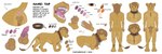 animal_genitalia anthro anus balls claws collar feral genitals male open_mouth paws penis sheath solo teeth text thathornycat capitoline_ranch tab_(thathornycat) felid lion mammal pantherine 2021 absurd_res colored english_text hi_res model_sheet