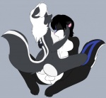 anthro breasts duo female hug intimate male male/female markings nude sex striped_markings striped_tail stripes sucking tail tail_markings skidd dani_(daniskunk) mr._mephit mammal mephitid skunk brother_(lore) brother_and_sister_(lore) incest_(lore) sibling_(lore) sister_(lore)