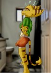 anthro baño macho male solo calzone_(artist) rockeylombax ratchet_and_clank sony_corporation sony_interactive_entertainment ratchet_(ratchet_and_clank) lombax mammal hi_res