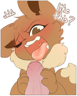 ambiguous_feral ambiguous_gender bestiality blush blush_lines brown_body brown_eyes brown_fur brown_inner_ear dialogue dipstick_tail duo erection eyelashes fangs feral first_person_view fluffy fluffy_tail fur genitals handjob holding_penis human_on_feral humanoid_genitalia humanoid_penis interspecies larger_human larger_male looking_at_genitalia looking_at_penis male male/ambiguous male_human male_on_feral male_pov markings multicolored_body multicolored_fur neck_tuft one_eye_closed open_mouth penile penis pink_penis pokephilia sex simple_background size_difference smaller_feral tail tail_markings talking_feral talking_to_viewer tan_body tan_fur teeth text tongue tongue_out tuft white_background backsash nintendo pokemon eevee generation_1_pokemon human mammal pokemon_(species) 2021 english_text hi_res icon