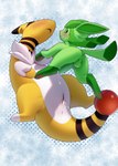 ampharos animal_genitalia animal_penis anus arm_tuft balls black_body black_fur blush blush_lines bodily_fluids cum cum_in_pussy cum_inside duo eeveelution erection fan_character feet female feral fur generation_2_pokemon generation_4_pokemon genital_fluids genitals glaceon gloves_(marking) green_body green_eyes green_fur green_penis hi_res leaking leaking_cum leg_markings looking_back male male/female mammal markings neck_tuft nintendo open_mouth pawpads penis pineapple_(steel_cat) pink_pawpads pokemon pokemon_(species) socks_(marking) steel_cat striped_body striped_fur stripes tail teeth toeless_(marking) tuft white_body white_fur yellow_body yellow_fur yogurt_mintchip