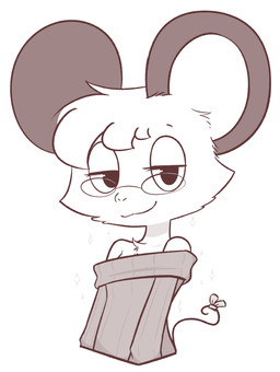 anthro bare_shoulders bedroom_eyes bow_accessory clothing eyewear female glasses narrowed_eyes seductive solo sweater topwear theartmanor molte mammal murid murine rodent bust_portrait hi_res portrait
