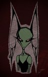 antennae_(anatomy) clothing collar eyelashes female fishnet_clothing piercing shirt skylar_(ryn) solo spiked_collar spikes tank_top topwear darkryn_(artist) invader_zim nickelodeon alien humanoid irken hi_res