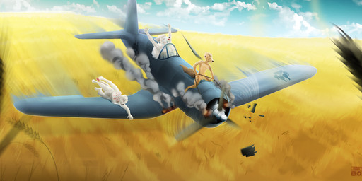 action_pose aircraft airplane anthro crash damaged_vehicle explosion falling field group male male/male midair open_mouth panicking pilot plane_crash pose raised_arms smoke trio vehicle wheat_field rory_vwv hyena mammal mustelid musteline otter true_musteline weasel absurd_res hi_res