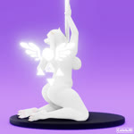 anthro breasts female nude pole pose solo stripper_pole white_body wings unuxory undertale_(series) warfare_machine toriel warfare_toriel bovid caprine goat mammal 1:1 3d_(artwork) animated digital_media_(artwork) hi_res high_framerate no_sound short_playtime turntable_(animation) webm