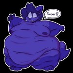 after_juicing anthro belly belly_overhang blue_body blue_fur blue_hair blueberry_inflation bodily_fluids dialogue fat_rolls fur hair inflation male moobs navel nipples nude obese obese_anthro obese_male overweight overweight_anthro overweight_male permaberry permanent simple_background solo speech_bubble standing sweat sweatdrop text transparent_background upset wide_hips fundesian canid canine fennec_fox fox mammal true_fox 1:1 alpha_channel english_text