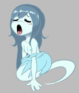 areola blue_body blue_hair blue_skin blush bodily_fluids breasts clothed clothing eyes_closed female hair inverted_nipples nipples not_furry open_mouth presenting presenting_mouth saliva solo tongue tongue_out torn_clothing uvula young notepaddy spooky's_jump_scare_mansion spooky_(sjm) ghost humanoid spirit 2017 digital_media_(artwork)