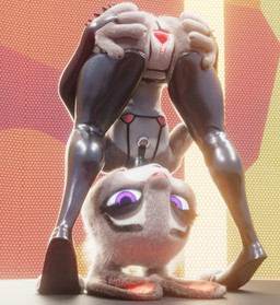anthro areola black_clothing black_eyeshadow black_latex black_legwear black_stockings breastless_clothing breasts butt claws clitoral_hood clitoris clothing crotchless_clothing eyelashes eyeshadow feet female fingers flexible fur gaping gaping_vagina genitals glistening glistening_clothing grey_body grey_fur hair humanoid_genitalia humanoid_vulva latex latex_clothing latex_legwear latex_stockings legwear looking_at_viewer looking_through looking_through_legs makeup multicolored_body nipples pink_areola pink_nipples pink_nose pink_vulva small_breasts solo spread_butt spread_legs spread_vulva spreading stockings thigh_highs toeless_legwear toes two_tone_body vulva white_body white_fur pochemu disney zootopia judy_hopps lagomorph leporid mammal rabbit 3d_(artwork) digital_media_(artwork) hi_res