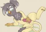 anthro genitals gynomorph intersex masturbation nude penis solo marsminer hasbro my_little_pony mythology fan_character mercury_shine avian gryphon mythological_avian mythological_creature