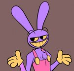 anthro fur male purple_body purple_fur simple_background slim smile solo bluddly glitch_productions the_amazing_digital_circus jax_(tadc) lagomorph leporid mammal rabbit shaded simple_shading