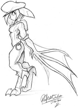 anthro backpack bat_wings breasts clothed clothing female hair hat headgear headwear membrane_(anatomy) membranous_wings realistic_wings side_boob simple_background solo white_background winged_arms wings conditional_dnp jollyjack dreamkeepers vanth bat mammal 2016 hi_res monochrome