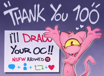 1_eye anthro blush blush_stickers breasts contest drawer eyelashes featureless_breasts female long_eyelashes solo text thank_you thank_you_message thanking tuft hokra hollive alien cyclops domestic_cat felid feline felis mammal 2026 english_text hi_res
