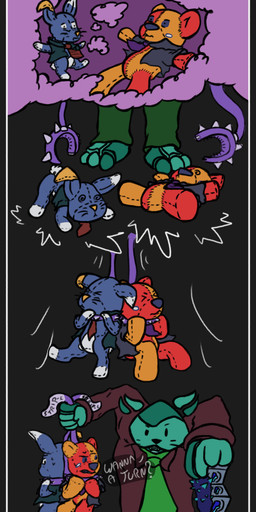 5_panel_comic ambiguous_gender anthro bear_plushie biped black_background border business_suit cheek_spots clothing cloud collar comic_panel condom condom_strip dot_eyes featureless_feet featureless_hands feet floating_ears for_a_head group hanging_by_neck leash leash_pull necktie plushie plushie_transformation plushophilia political_cartoon politics rabbit_plushie screen screen_face sexual_barrier_device simple_background simple_eyes spiked_collar spikes stitch_(sewing) suit suspended_by_leash talking_to_viewer text triangle_nose trio whiskers white_border m3g4 mastercard paypal pix_(payment_system) visa_inc animate_inanimate domestic_cat eye_creature felid feline felis living_plushie mammal object_head screen_head 2025 absurd_res artist_name colored comic dated digital_media_(artwork) english_text flat_colors hi_res
