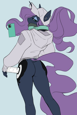 anthro baseball_cap bottomless butt clothed clothing cutie_mark electronics female hair hat headgear headphones headwear looking_at_viewer looking_back phone piercing purple_hair selfie solo sweater topwear conditional_dnp pudgeruffian friendship_is_magic hasbro monster_energy my_little_pony princess_luna_(mlp) equid mammal 2:3 absurd_res hi_res