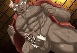 abs anthro balls bodily_fluids cum genital_fluids genitals humanoid_genitalia humanoid_penis male muscular muscular_anthro muscular_male nipples pecs penis solo sweat vein veiny_muscles veiny_penis fu_ren_chi lifewonders tokyo_afterschool_summoners gyumao_(tas) bovid bovine cattle mammal censored hi_res