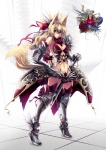 animal_ears armor blonde_hair boots bow breasts bridal_gauntlets cleavage female gauntlets glycyrrhizae greaves green_eyes hair hair_bow hair_ribbon high_heels long_hair midriff navel original pleated_skirt ribbons shoes skirt solo standing sword thigh_highs unconvincing_armor underwear weapon
Rating: Safe
Score: 7
User: AnacondaRifle
Date: November 24, 2012