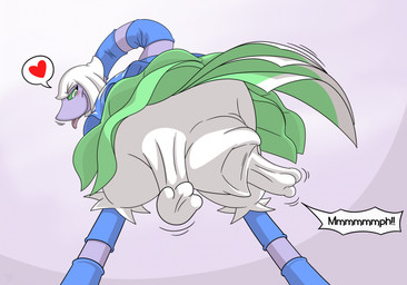 after_vore duo female feral feral_pred green_sclera larger_pred rear_view simple_background size_difference speech_bubble text vore dweet-tea mythology nintendo pokemon avian espathra generation_9_pokemon gryphon mythological_avian mythological_creature pokemon_(species) 2023 hi_res