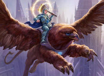 ambiguous_gender armor beak brown_body brown_feathers brown_fur building city claws duo feathers female feral flying fur hammer holding_hammer holding_object holding_tool looking_at_viewer mount open_mouth outside plate_armor ravnica riding saddle size_difference spread_wings tail tools tower wings gabor_szikszai hasbro magic:_the_gathering mythology wizards_of_the_coast avian gryphon human mammal mythological_avian mythological_creature absurd_res hi_res official_art