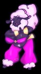 anthro belly belly_dancer big_breasts breasts clothed clothing eyes_closed female fur mature_anthro mature_female slightly_chubby smile solo standing wide_hips wool_(fur) monamania sheep_mom bovid caprine mammal sheep 2018 alpha_channel hi_res