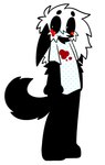 anthro blood blood_from_eye blood_on_shirt blood_stain bodily_fluids bottomless cheek_tuft clothed clothing crying crying_blood facial_tuft featureless_crotch floppy_ears hair long_hair male shirt shirt_only simple_background solo standing tears topwear topwear_only tuft furrysauce bones_(furrysauce) canid canine fox mammal 2024 absurd_res hi_res