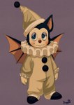 anthro biped clothed clothing clown hat headgear headwear male membrane_(anatomy) membranous_wings solo wings doggie358 cc-by-nc-sa creative_commons bat mammal hi_res