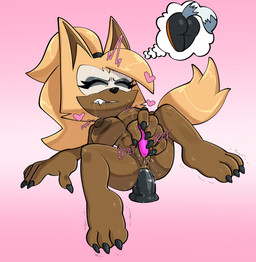 anal anal_penetration anthro areola big_breasts bite biting_lip biting_own_lip black_claws black_nose breasts brown_areola brown_body brown_fur brown_nipples claws eyelashes eyes_closed female female_anthro front_view fur heart_symbol masturbation nipples nude object_in_ass penetration pink_background self_bite sex_toy sex_toy_in_ass sex_toy_insertion simple_background solo spread_legs spreading tan_body tan_fur thick_thighs thinking_about_butt thought_bubble wide_hips guillion idw_publishing sega sonic_the_hedgehog_(comics) sonic_the_hedgehog_(idw) sonic_the_hedgehog_(series) tangle_the_lemur whisper_the_wolf canid canine canis lemur mammal primate ring-tailed_lemur strepsirrhine wolf hi_res