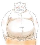 anthro barely_visible_genitalia barely_visible_penis belly blush clothing genitals kemono male moobs nipples overweight overweight_anthro overweight_male penis simple_background solo underwear undressing white_background ibuki_haruno mammal suid suina sus_(pig) wild_boar 2012