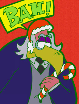 anthro beak christmas_clothing christmas_headwear clothing dialogue grey_hair grumpy hair hat headgear headwear holidays looking_at_viewer male mouth_closed pink_body pink_skin red_background santa_hat simple_background solo speech_bubble text yellow_beak mightyfilm christmas count_duckula_(series) igor_(count_duckula) accipitriform avian bird vulture 2009 absurd_res dialogue_in_description digital_media_(artwork) english_text flat_colors hi_res