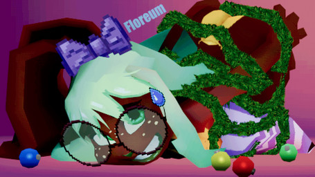 anthro bodily_fluids bound bow_ribbon entangled eyewear female freckled_face freckles glasses glasses_askew holidays solo sweat sweatdrop wrapped_up floreum christmas nanaimo_(floreum) lagomorph mammal 16:9 3d_(artwork) digital_media_(artwork) hi_res widescreen