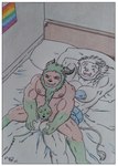 2_horns anthro areola balls barazoku bed bedroom bedroom_sex belly_mouth biceps big_muscles big_pecs black_nose black_sclera blush blush_lines border chest_fur duo fellatio fur furniture genitals green_hair hair hands_behind_head horn humanoid_genitalia humanoid_penis kemono lgbt_pride living_tail lying male male/male manly multicolored_body multicolored_fur muscular muscular_anthro muscular_legs muscular_male nipple_fetish nipple_play nipple_suck nipples nude on_back on_bed open_mouth oral pecs penile penis pillow pride_color_flag pride_colors sex sharp_teeth smile snake_tail sucking tail tail_tuft teeth touching_balls tuft unusual_anatomy unusual_tail white_body white_border white_fur yellow_sclera dashthefox albino_(seaborn) demon felid lion mammal pantherine reptile scalie snake 2021 absurd_res hi_res traditional_media_(artwork)