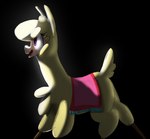 alpaca black_background camelid carpet female feral fluffy hi_res hitsuji looking_offscreen mammal paprika_paca_(tfh) purple_eyes running simple_background solo them's_fightin'_herds