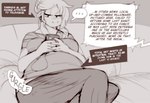 anthro anthro_pred bloated death digestion_noises female solo sound_effects text vore shyguy9 sophie_(shyguy9) digital_media_(artwork) english_text