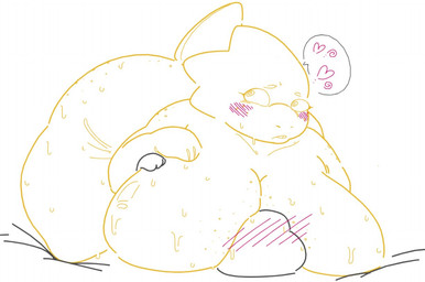 ambiguous_gender anthro big_breasts big_butt blush blush_lines bodily_fluids breast_smother breast_squish breasts butt butt_from_the_front dripping duo embarrassed eyewear faceless_character female female/ambiguous female_on_top freckles glasses heart_symbol huge_breasts huge_thighs looking_away lying non-mammal_breasts nude on_top overweight overweight_anthro overweight_female simple_background smothering solo_focus squish sweat sweaty_breasts sweaty_butt sweaty_legs sweaty_thighs tail thick_tail thick_thighs white_background rollypoly_(artist) undertale_(series) alphys anon ambiguous_species scalie line_art