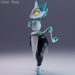 4_fingers female fingers machine solo thick_thighs wide_hips yovi_thing deltarune undertale_(series) tasque_manager darkner felid feline mammal robot 1:1 2021 3d_(artwork) blender_(artwork) digital_media_(artwork) hi_res