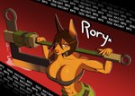 abs anthro axe big_breasts breasts clothed clothing collar female muscular muscular_anthro muscular_female solo radicalraccs dog_knight_rpg rory_(ceehaz) canid canine canis dobermann domestic_dog mammal pinscher hi_res