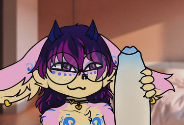 anthro big_ears chibi collar disembodied_penis duo eyewear femboy foreskin genitals glasses hair handjob humanoid_genitalia humanoid_penis male male/male open_mouth open_smile penile penis piercing sex smile wearing_glasses xiomih2 dog-1_(character) canid canine mammal animated high_framerate short_playtime sound video