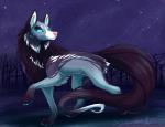 ambiguous_gender blue_eyes day detailed_background fur grey_body grey_fur outside paws solo silvermoonfox canid canine mammal