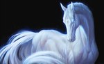 ambiguous_gender black_background feral fur hair simple_background solo white_body white_fur white_hair morsylvia equid equine horse mammal 2023 digital_media_(artwork) hi_res