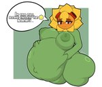 areola belly big_areola big_belly big_breasts big_butt big_nipples breasts butt female flower freckles green_areola green_nipples huge_belly huge_butt hyper hyper_pregnancy nipples plant pregnant puffy_areola puffy_nipples slightly_chubby solo alyaska2201 electronic_arts plants_vs._zombies plants_vs._zombies_heroes popcap_games solar_flare_(pvz) elemental_creature elemental_humanoid flora_fauna flower_creature humanoid plant_humanoid sunflower_(pvz)