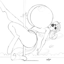 anthro anthrofied areola big_breasts breast_implants breasts clothing dancing eyeshadow female horn huge_breasts hyper hyper_breasts lips lipstick looking_at_viewer makeup money money_in_thong nipples panties pole pole_dancing pose solo spherical_breasts stripper thick_lips thong underwear what kevinsano friendship_is_magic hasbro my_little_pony mythology rarity_(mlp) equid equine mammal mythological_creature mythological_equine unicorn 1:1 2015 digital_drawing_(artwork) digital_media_(artwork) hi_res monochrome