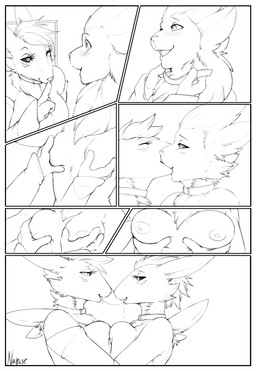anthro bodily_fluids breast_grab breast_growth breast_squish breasts breasts_together collar collar_only computer drooling duo electronics eyewear female female/female french_kissing gender_transformation glasses growth hand_on_breast hug kissing mtf_transformation nipples nude saliva saliva_on_tongue saliva_string species_transformation squish surprised through_screen transformation transformation_through_kiss narusewolf bandai_namco digimon nintendo pokemon canid canine canis digimon_(species) felid feline generation_6_pokemon human humanoid hybrid lion mammal pantherine pokemon_(species) pyroar renamon wolf comic hi_res monochrome