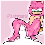 4_toes anthro claws duo feet female foot_fetish foot_focus foot_play footjob genitals male male/female nipples nude pawpads paws penis plantigrade sex toe_claws toes ushgans sega sonic_the_hedgehog_(series) amy_rose eulipotyphlan hedgehog mammal 1:1 hi_res