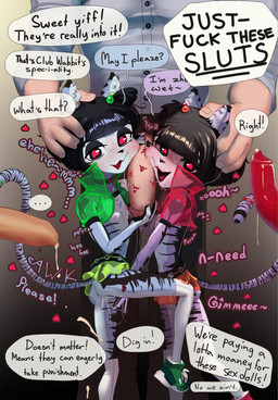 accessory adult_on_young age_difference animal_genitalia animal_penis anthro anus areola biped bisexual black_hair black_markings black_nose black_stripes blush bodily_fluids bottomwear canine_genitalia canine_penis clothed clothing collar collared_shirt countershade_face countershade_torso countershading dialogue dipstick_ears dress_shirt ear_markings erection female female/female fingering fingering_partner flat_chested foreskin genital_fluids genitals glans group hair hair_accessory hand_on_head heart_eyes heart_symbol holding_penis humanoid_genitalia humanoid_penis imminent_sex larger_male looking_at_viewer male male/female markings mind_control miniskirt mostly_nude multicolored_body multicolored_ears nipples older_male open_bottomwear open_clothing open_mouth open_pants pants partially_clothed penis pink_body profanity sex shirt short_hair size_difference skimpy skirt smaller_female speech_bubble striped_body stripes sweat tail text tongue topwear two_tone_body vaginal vaginal_fingering vaginal_fluids vulva white_body white_countershading young young_anthro young_female younger_female polyle nono_(polyle) yaya_(polyle) ambiguous_species felid mammal pantherine tiger 2025 english_text hi_res incest_(lore) sibling_(lore) sister_(lore) sisters_(lore) twins_(lore)