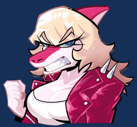 angry anthro big_breasts biped blonde_hair breasts clenched_teeth clothed clothed_anthro clothed_female clothing eyebrow_through_hair eyebrows eyelashes female fingers fist front_view hair humanoid_hands jacket leather leather_clothing leather_jacket leather_topwear long_hair looking_at_viewer multicolored_body multicolored_scales non-mammal_breasts open_mouth pink_body pink_clothing pink_jacket pink_scales pink_topwear raised_eyebrows scales shirt simple_background solo spiked_jacket teeth topwear translucent translucent_hair transparent_background two_tone_body two_tone_scales white_body white_clothing white_scales white_shirt white_topwear unlimited-edge cavemanon_studios i_wani_hug_that_gator mia_moretti dinosaur hadrosaurid ornithischian ornithopod parasaurolophus prehistoric_species reptile scalie alpha_channel bust_portrait colored hi_res portrait shaded