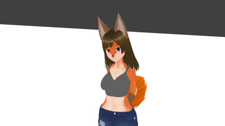 female looking_at_viewer yukiaguilar ruby_voz_(yukiaguilar) canid canine fox mammal 16:9 3d_(artwork) blender_(artwork) digital_media_(artwork) hi_res tagme widescreen