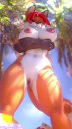 anthro arm_under_breasts ball beach_ball beach_chair big_breasts breasts countershading crossed_arms dancing day female fur genitals hair hip_sway inflatable looking_at_viewer looking_down looking_down_at_viewer low-angle_view music nipples nude nude_anthro nude_female orange_body orange_fur outside palm_tree plant red_hair smile smiling_at_viewer solo synced_to_music tail tail_motion tailwag tree vulva white_body white_countershading white_fur ruinernsfw sound_warning mmad_(modeler) aeril_(helios) canid canine fox mammal 3d_(artwork) 3d_animation 9:16 animated digital_media_(artwork) hi_res short_playtime sound webm