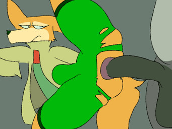 anal anal_penetration anthro anus belly big_butt big_penis bulge butt clothing duo genitals grey_background lying male male/male male_penetrated male_penetrating male_penetrating_male on_side penetration penile penile_penetration penis penis_in_ass plap puffy_anus ripped_underwear rivalry sex simple_background size_difference torn_clothing wet conditional_dnp furryfluffbutt nintendo star_fox fox_mccloud wolf_o'donnell canid canine canis fox mammal wolf 4:3 animated