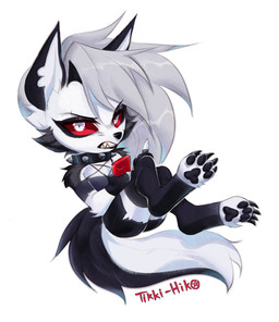 4_toes angry anthro armwear black_nose black_pawpads bottomwear breasts cellphone cheek_tuft chibi claws clenched_teeth clothed clothing collar collar_only electronics eyebrow_piercing eyebrows eyelashes eyeshadow facial_piercing facial_tuft fangs feet female fluffy fluffy_tail fur gesture grey_body grey_fur grey_hair hair hand_gesture holding_cellphone holding_object holding_phone holding_smartphone legwear long_hair looking_at_viewer makeup middle_finger notched_ear nude pawpads paws phone piercing pupils red_sclera sharp_teeth shorts simple_background slit_pupils smartphone solo spiked_collar spikes tail teeth text toe_claws toes topwear torn_clothing tuft white_body white_eyes white_fur tikki-hiko hellaverse helluva_boss mythology loona_(helluva_boss) canid canid_demon canine canis demon hellhound mammal mythological_canine mythological_creature wolf 2023 absurd_res artist_name digital_drawing_(artwork) digital_media_(artwork) hi_res light_theme