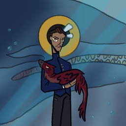 arm_feathers bubble clothed clothing duo extreme_size_difference facial_hair feathers feral holding_another male red_body red_feathers sharp_teeth size_difference tail tail_feathers teeth underwater water al-gay-tor dinosquad peter_(dinosquad) victor_veloci dinosaur dromaeosaurid feathered_dinosaur feathered_scalie human ichthyosaur ichthyotitan mammal marine prehistoric_species reptile scalie theropod velociraptor 1:1